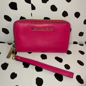 Michael Kors Hot Pink Wallet with Wristlet